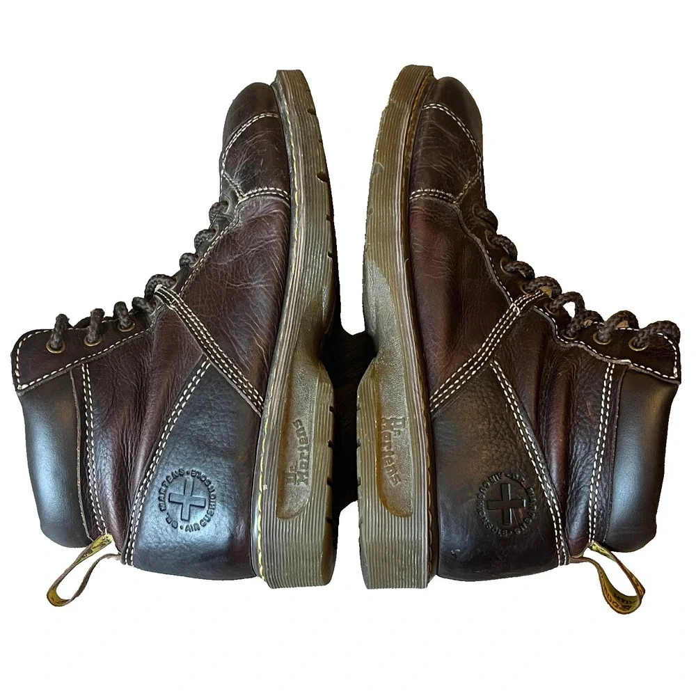 Retro Dr. Martens BOB Chunky Work Fashion Boots Brown Leather Men 11 UK 10 EU 45